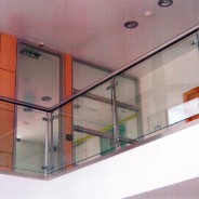 Railing with glass protection