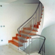 Railing with protective mesh II
